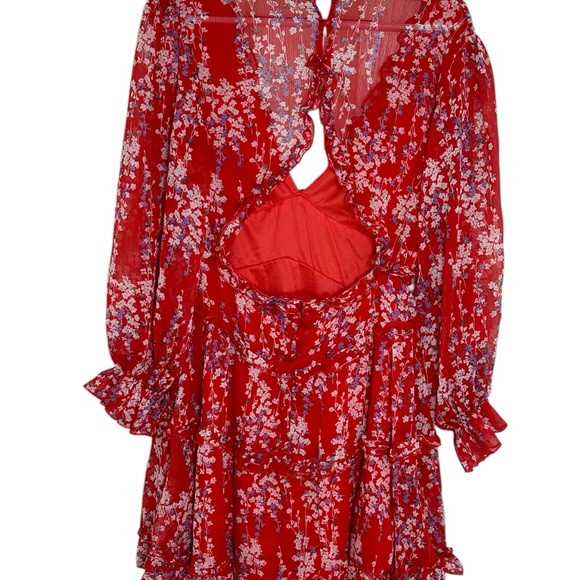 R.Vivimos Womens Summer Fall Long Sleeve Floral Dress - Picture 2 of 7